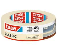 tesa Nastro per Mascherature CLASSIC - Nastro adesivo per lavori di pittura - Senza solventi, rimovibile senza lasciare residui - 50 m x 30 mm