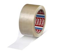 Tesa 4120 Precinto de Embalar Standard 50mm x 66 Metros - Fabricado en PVC - Adhesivo de Caucho Natural - Transparente