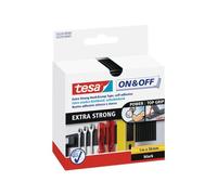 TESA 55229 SW - Nastro velcro, autoadesivo, 1°m x 50°mm, nero