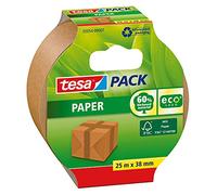 tesapack Paper ecoLogo - Umweltgerechtes Paketband aus Papier, 60 % biobasiertes