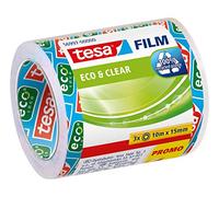 Tesa Pellicola trasparente Eco & Sparpack/56997, 10mx15mm, Inh. 3