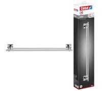 Porta asciugamani doppio tesa EKKRO, look acciaio inox, autoadesivo, tecnologia di montaggio adesiva, 112 mm x 640 mm x 50 mm