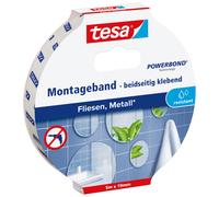 tesa Powerbond Mounting Tape, Tiles & Metal - 10 kg - 5 m x 19 mm 5m x 19mm