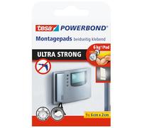 tesa Powerbond Ultra Strong - tamponi bifacciali per l'installazione in interni e in esterni protetti - adesivo ultraresistente su entrambi i lati - confezione con 9 tamponi