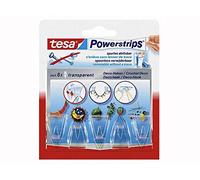 tesa Powerstrips Ganci Decorativi 0001300, trasparenti Contenuto 5 ganci