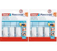 Tesa Powerstrips Hooks S rectangular white (Confezione da 2)