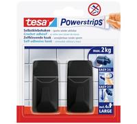 tesa Powerstrips Indoor Towel Hook Black 2 pc(e)