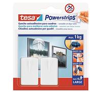 tesa Powerstrips Strisce Adesive Appendi Quadri, 4 Ganci Adesivi, 1 kg