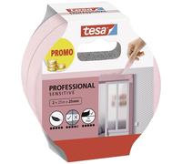 tesa Nastro per Mascherature su Tappezzeria - Nastro adesivo sottile per mascherature precise - Adatto per superfici interne sensibili - 2x 25 m x 25 mm