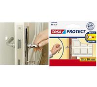 Tesa Protect - Cuscinetti di protezione quadrati, 10 x 10 mm, confezione da 8 pezzi, colore: Bianco