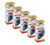Tesa Roller Colla Monouso Permanente ecoLogo, Set di 5, Rullo adesivo usa e getta, Applicazione precisa e veloce, Design trasparente ed ecologico, 8,5 m x 8,4 mm