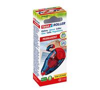 tesa Roller Colla Permanente ecoLogo - Rullo adesivo ricaricabile - Applicazione precisa e veloce - Design trasparente ed ecologico - 14 m x 8,4 mm