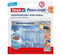 tesa, Set di fascette adesive, con ganci decorativi L, 2 pz., 58813-00000-00