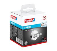 tesa SMOOZ Gancio per Accappatoio - Portasciugamano Adesivo di Alta Qualità per Appendere Accappatoi e Asciugamani - Inossidabile - Impermeabile - Colla Rimovibile Inclusa