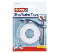 tesa StopWater Nastro per Riparazioni Idrauliche - Nastro autosigillante per riparazioni di tubature e flessibili - Impermeabile e deformabile - Colore: Bianco - 12 m x 12 mm