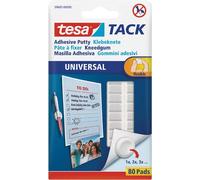 Tesa TACK - Plastilina adesiva universale, rimovibile, bianca, confezione da 80 pezzi