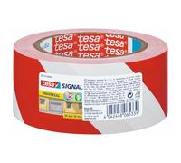 Tesa TE58134-00000-00 Nastro Adesivo da Segnalazione, Bianco/Rosso