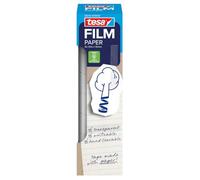 Tesa tesafilm PAPER - nastro adesivo trasparente, etichettabile, strappabile a mano, svolgimento silenzioso, ideale per decorazioni, artigianato, confezioni regalo, 8 rotoli da 19 mm x 10 m ciascuno