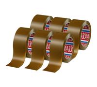 (TG. 6x 66 m x 50 mm) tesa Confezione da 6 nastri in PVC 4124, per imballare pac
