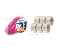 tesa tesapack dispenser Pack' n' Go - Dispenser manuale rosa per nastro da pacch