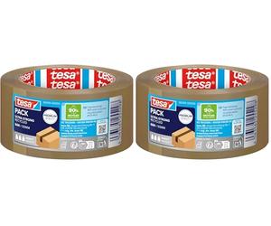 Tesa tesapack nastro adesivo per pacchi eco & ultra strong - Nastro adesivo marrone in materiale riprocessato - Nastro extra forte per pacchi pesanti fino a 30 kg - 1 rotolo da 50 m x 50 mm