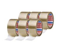 tesa tesapack 4195_1 Pack PP 4195-Nastro Adesivo Silenzioso per imballare Pacchetti e scatole, 6 Rotoli da 66, Trasparente, 6x 66 m x 50 mm