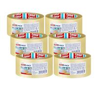 Tesa tesapack Ultra Forte, Set di 6, Nastro Adesivo d'Imballaggio in PVC Solido e Sicuro, Transparent, 66 m x 50 mm