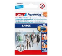Tesa Uk Ltd Powerstrips, Strisce Adesive Lunghe E Rimovibili, Confezione Da Dieci Pezzi, Bianco