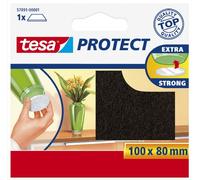 tesa UK Protect - Feltro autoadesivo antigraffio, 100 mm x 80 mm, colore: Marrone