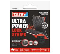 tesa Ultra Power Lock Strips - Self-Adhesive Velcro Tape Strips with Extremely S