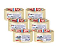 Tesa tesapack Ultra Forte, Set di 6, Nastro Adesivo d'Imballaggio in PVC Solido e Sicuro, Transparent, 66 m x 50 mm