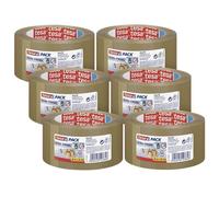 Tesa tesapack Ultra Forte - Nastro Adesivo d'Imballaggio in PVC Solido e Sicuro - Marrone - 6x 66 m x 50 mm