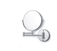 tesa VISIOON Specchio Cosmetico Orientabile con ingrandimentoo 5x - Specchio da trucco bifacciale per montaggio a parete - Si fissa a piastrelle, metallo e altre superfici - 30 x 48 cm, argento