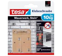 tesa 77908-00000-00, vite adesiva quadrata, beige, contenuto: 2 pezzi, 10kg, Set di 2