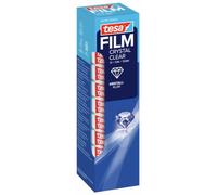 tesafilm Crystal Clear - 10 Rotoli - 10 m x 15 mm | Nastro Adesivo Trasparente, Cristallino e Lunga Durata, con Forte Adesività - Pellicola Adesiva Resistente allo Strappo