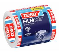 tesafilm Crystal Clear - 3 Rotoli - 10 m x 15 mm | Nastro Adesivo Trasparente, Cristallino e Lunga Durata, con Forte Adesione - Pellicola Aderente Resistente allo Strappo