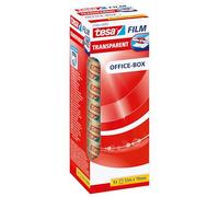 Tesafilm Nastro Adesivo Trasparente - Resistente All'Invecchiamento e Allo Strappo - Rotoli di Biadesivo con Elevata Adesività, 33 m x 19 mm - Confezione da 8 Rotoli