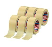tesakrepp 4319 Nastro da imbianchino per Curve, Set da 12 - 50m x 25mm | Nastro Elastico per Proteggere Curve e Angoli nei Lavori di Tinteggiatura e Ristrutturazione - Rimovibile senza Residui