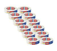 tesakrepp 4348 Standard, confezione da 12, nastro per mascheratura per semplici lavori di pittura interna, nastro per mascheratura e mascheratura, beige chiaro, 50 m x 25 mm cad