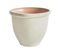 TESALIA Vaso per piante 49 cm Materiale sintetico Beige chiaro