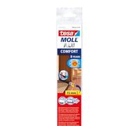 tesamoll Comfort Paraspifferi a Spazzola - Guarnizione adesiva per porte in alluminio laccato - Adatta per isolare stanze con pavimenti irregolari - Colore: Marrone - 100 cm x 4 cm