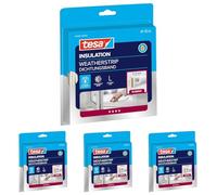 tesamoll P-Profile Seal - Gomma Sigillante per l'Isolamento degli Spazi tra Porte e Finestre - Bianco - 10 m x 9 mm x 5,5 mm (Confezione da 4)