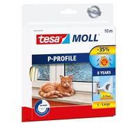 tesamoll P-Profile Seal - Gomma Sigillante per l'Isolamento degli Spazi tra Porte e Finestre - Bianco - 10 m x 9 mm x 5,5 mm