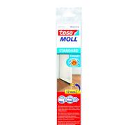 tesamoll Standard Paraspifferi a Spazzola - Guarnizione adesiva per porte - Adatta per isolare stanze con pavimenti lisci - Colore: Bianco - 100 cm x 3,7 cm