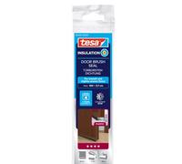 tesamoll Standard Paraspifferi a Spazzola - Guarnizione adesiva per porte - Adatta per isolare stanze con pavimenti lisci - Colore: Marrone - 100 cm x 3,7 cm