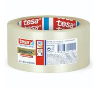 tesapack 4024 Universal PP - 66m x 50mm, Trasparente - 36 Rotoli | Nastro Adesivo per Pacchi in Pellicola di PP, Silenzioso - Resistente agli Agenti Atmosferici e al Tempo