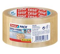 tesapack® Extra Strong Nastro da Imballaggio Extra Forte in PVC, 66m x 50mm, Trasparente