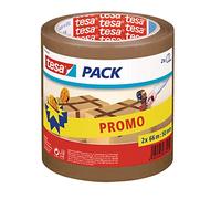 tesapack® Nastro da Imballo, 66m x 50mm, Avana - PACK da 2 pz. - Promopack