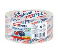 tesa PACK Crystal Clear Packaging Tape - Silent Packaging Tape with Polypropylen