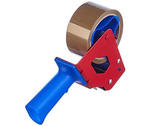 tesapack Srotolatore per Nastro Adesivo Standard - Con 1 Rotolo in PP | Srotolatore per Nastri da Imballaggio e 1 Rotolo di Nastro Adesivo da Imballaggio, 50 m x 48 mm, Resistente agli UV